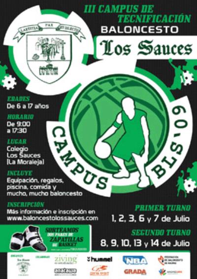 Cartel Campus Baloncesto Los Sauces 2009