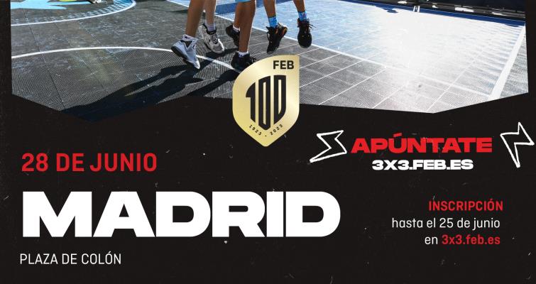 Plaza 3x3 de la FEB en Madrid