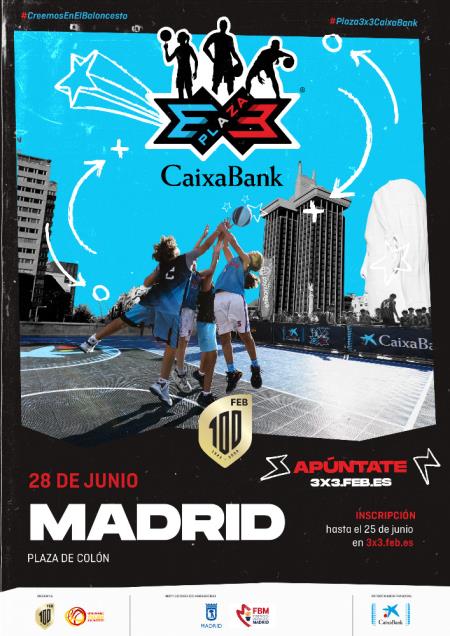Cartel del 3x3 CaixaBank Madrid 2023