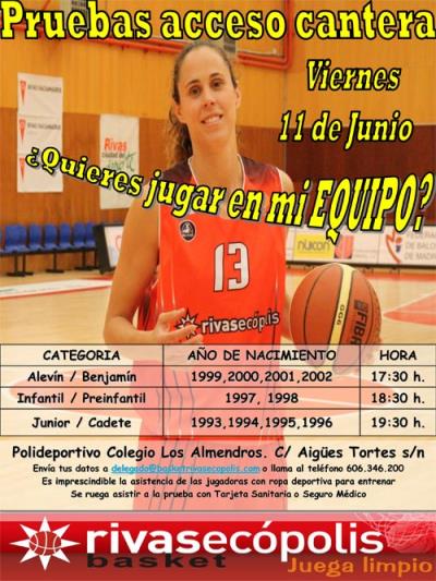 Cartel con los horarios de las pruebas