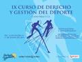 Curso de Derecho de Gestión del Deporte