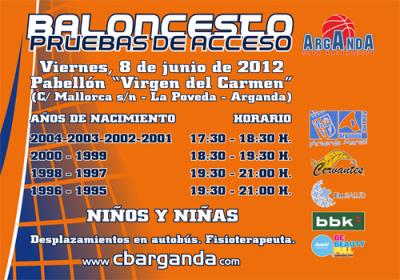 Cartel PruebasArganda2012