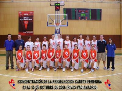 Concentración de la Selección Cadete Femenina. Octubre 2006