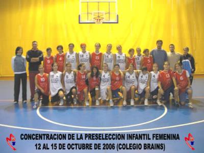 Concentracion de la Selección Infantil Femenina. Octubre 2006