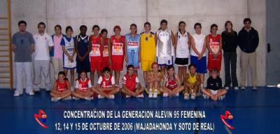 Concentración de la Selección Alevín 95 Femenina. Octubre 2006