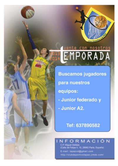 Cartel LaPazbuscajugadoresgr