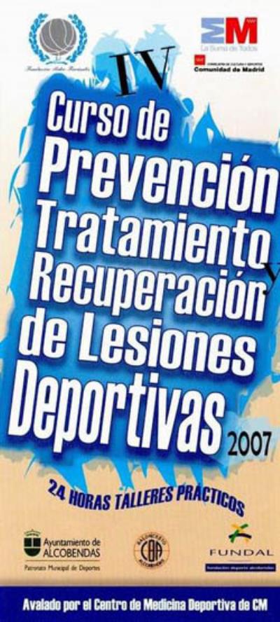 IV Curso de prevención, tratamiento y recuperación de lesiones deportivas