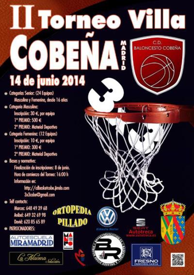 Cartel del II 3x3 Villa de Cobeña