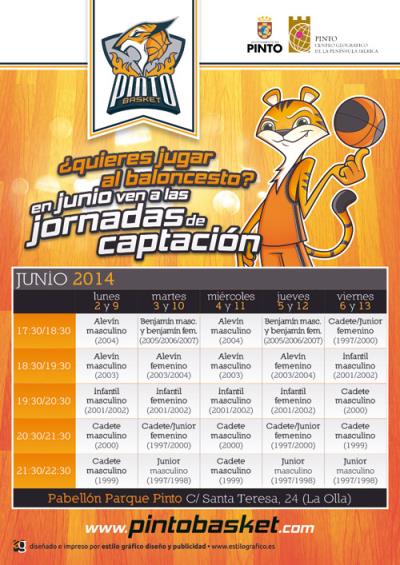 Horarios de las pruebas del Pinto E.C.B. 2014