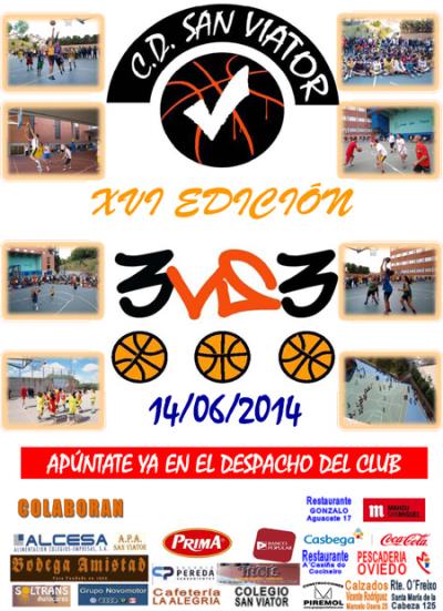 Cartel 3 contra 3. San Viator 2014