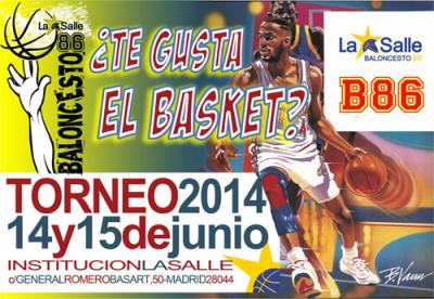 Cartel del torneo de Baloncesto La Salle 86 2014