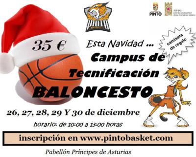 CArtel del Campus de Tecnificación del Pinto E.C.B. Navidad 2014