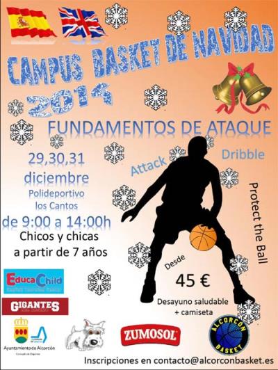 Cartel CampusNavidad2014AlcorconBasket