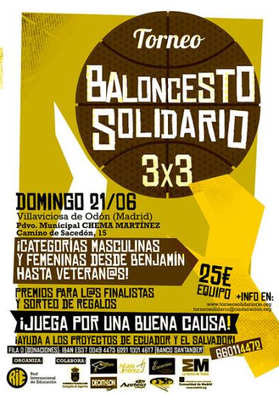 Cartel del Torneo Solidario en Villaviciosa de Odón 