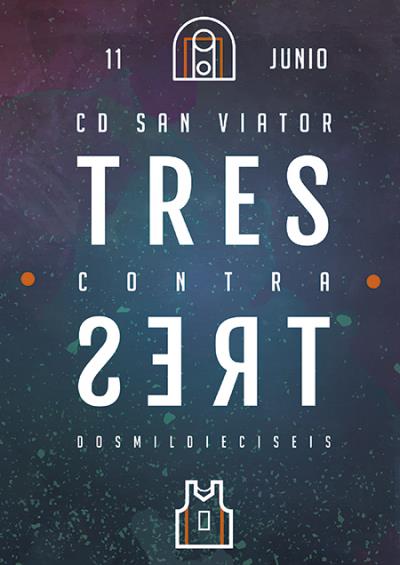 Cartel del 3 contra 3 de San Viator 2016