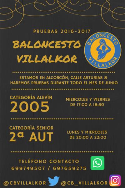 Cartel PruebasVillalkor