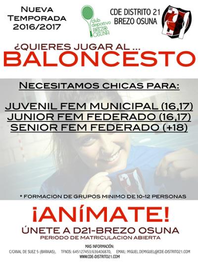 Cartel Pruebas Distrito21