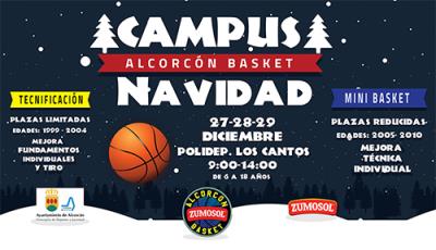 Cartel del Campus de Navidad del Alcorcón Basket 2016