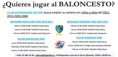 Pruebas de jugadores en el CB Getafe
