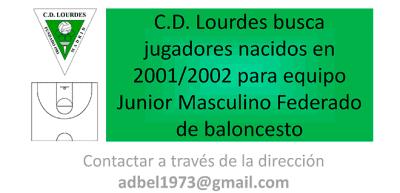 Selección de jugadores en el CD Lourdes