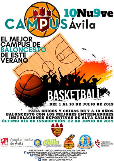 Pantano empeñar Algún día El Campus Ávila 2019 del CB Pizarro abre sus inscripciones - CLUBS - Campus  - Federación de Baloncesto de Madrid