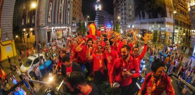 Madrid se volcó con los campeones