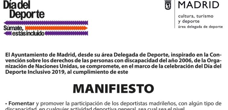 Manifiesto Día del Deporte Inclusivo